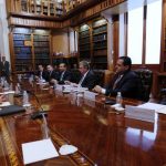 El gobernador Carlos Mendoza Davis asistió a una reunión con el secretario de Gobernación (SEGOB), Alfonso Navarrete Prida, donde se trataron temas de seguridad y gobernabilidad, celebrada en la Ciudad de México